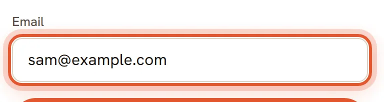 The Reset your password card with the Email box ringed and an address typed in.
