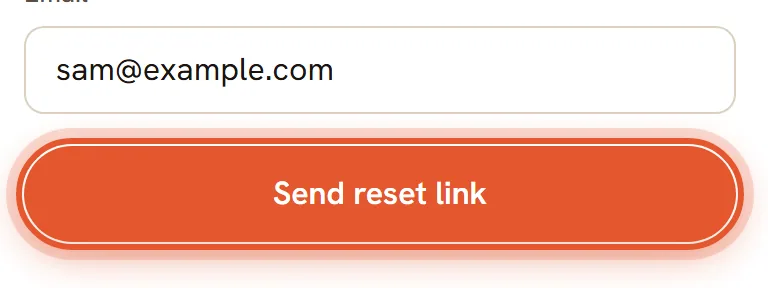 The Reset your password card with the Send reset link button ringed.