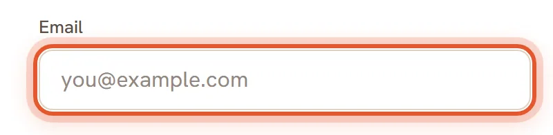 The Email field on the Create your account form, ringed.