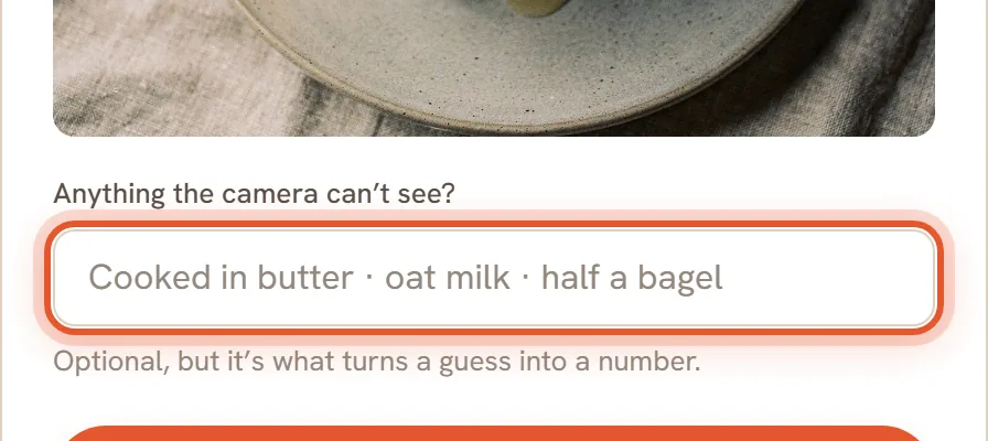 The note box under the picture, ringed, with the hint Optional, but it's what turns a guess into a number.