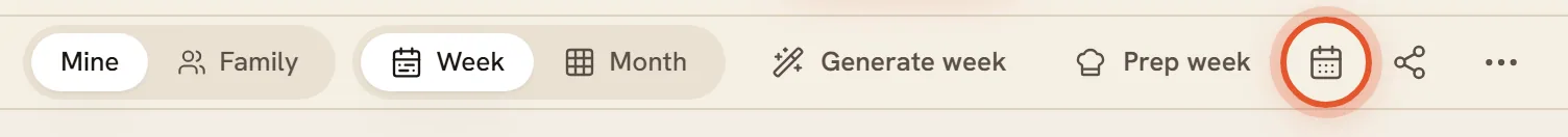The Select days icon on a computer, and the Select days item in the phone's more menu, ringed.