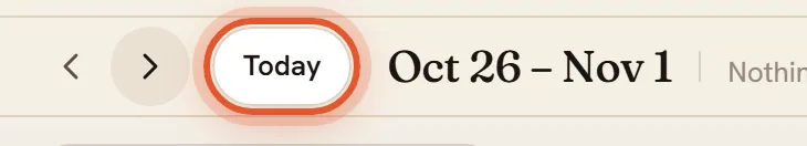 The Today button next to the arrows on a computer, and the Today item in the phone's more menu, ringed.
