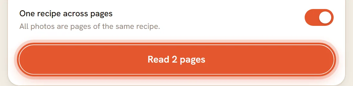 The Read 2 pages button, ringed.